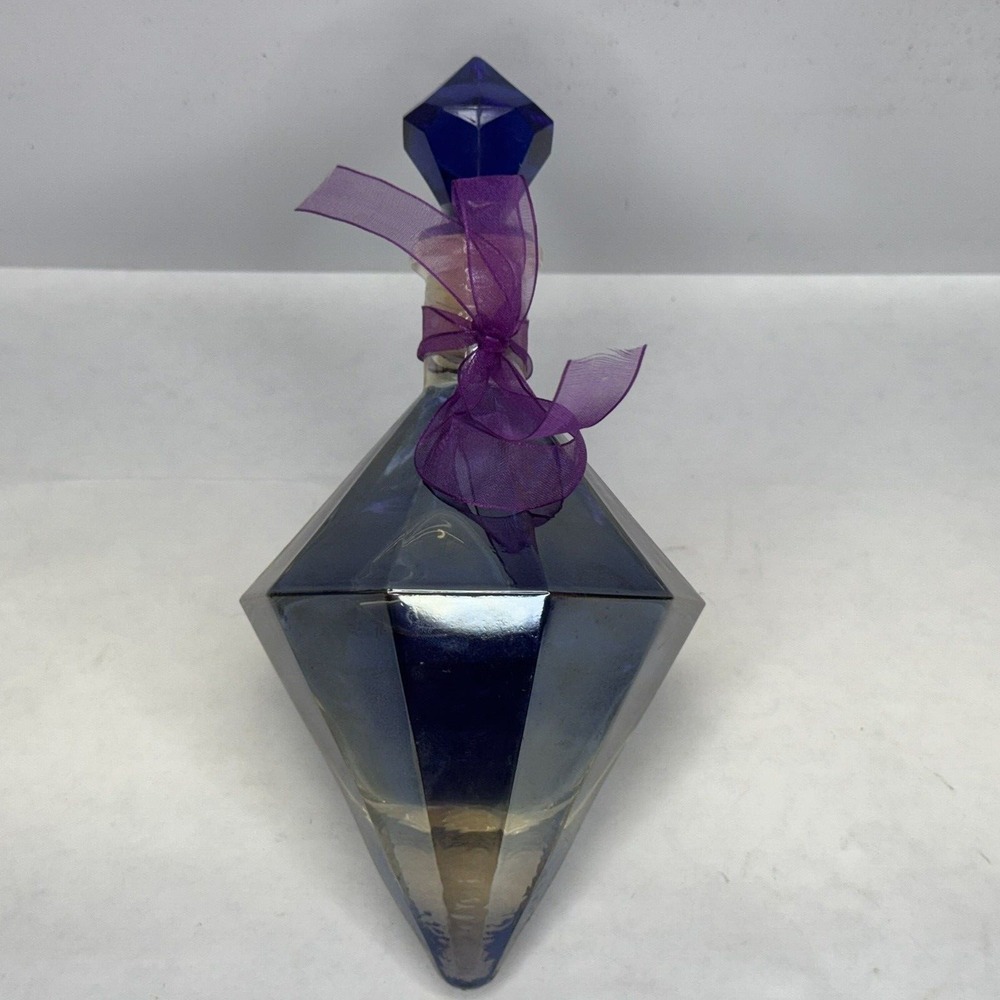 Vintage Pier 1 Imports Bath Foam Made in Italy Purple Glass Bottle Discontinued